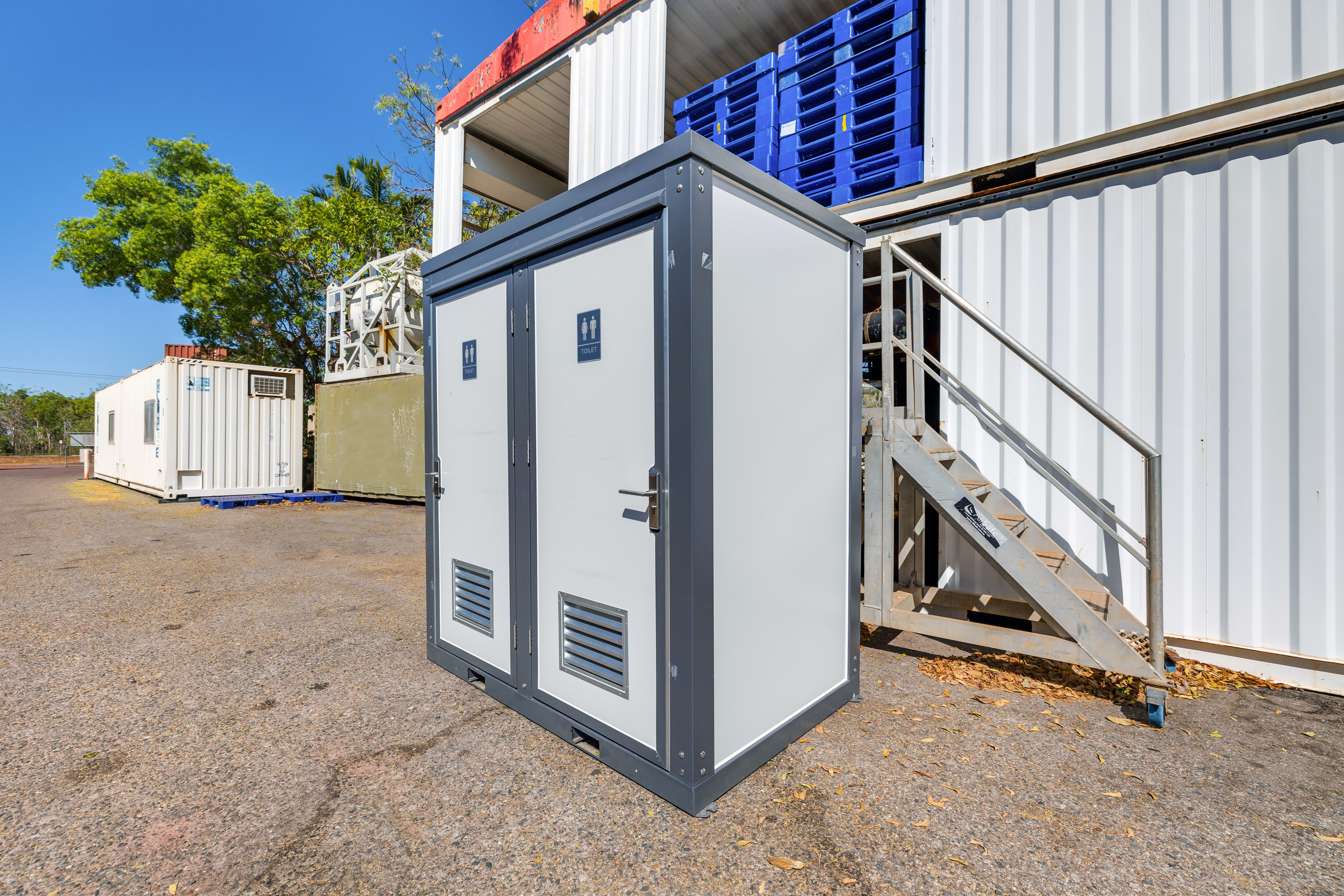 Portable Double Toilet Block